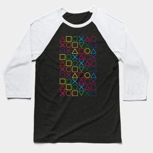 Joy Stick Pattern Icon Baseball T-Shirt